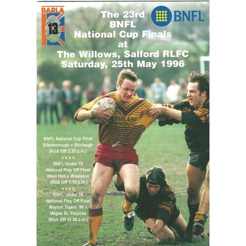 1996 Ellenborough v Skirlaugh (25/05/1996) BARLA B.N.F.L National Cup Final Rugby League Programme