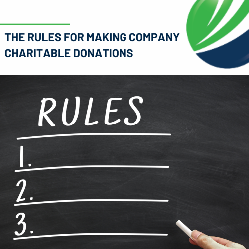 The rules for making company charitable donations