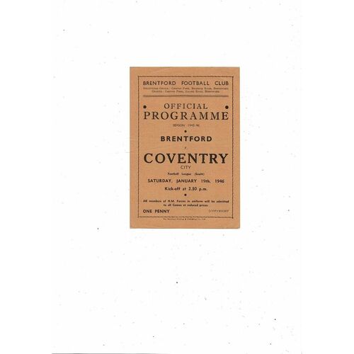 Coventry City Away Football Programmes