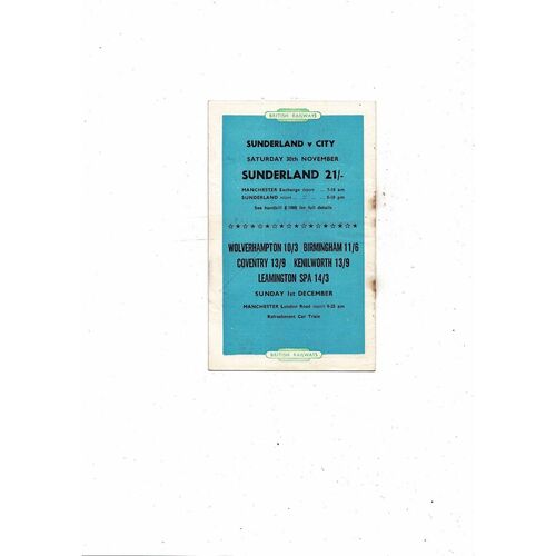 Manchester City v Hibernian Friendly Football Programme 1957/58