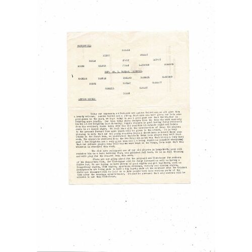 1958/59 Netherfield v Ashton United Football Programme February 28th