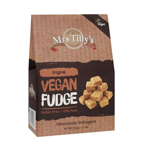 Mrs Tilly’s Vegan Fudge 150g or case of 5 x 150g