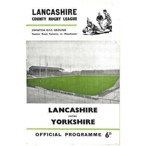 1965 Lancashire v Yorkshire (10/11/1965) Northern Rugby League County Championship Programme