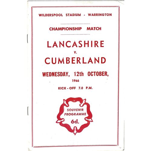 Northern Rugby League County Championship Programmes