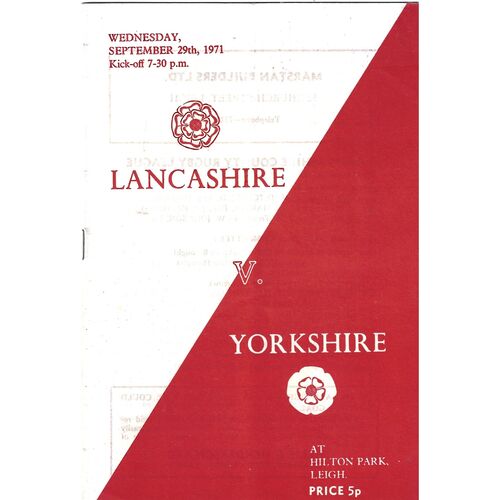 Northern Rugby League County Championship Programmes