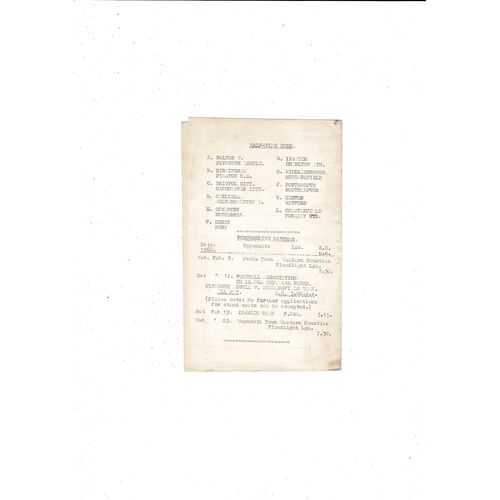 Plymouth Argyle v Swindon Town Football Combination Programme 1965/66