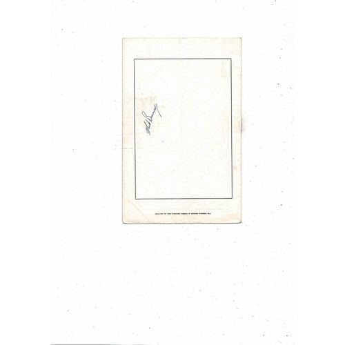 TV All Stars v Billy Wright's X1 Friendly Football Programme 1960/61 - Autograph