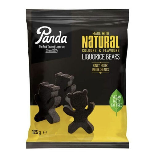 Panda Bear Shaped Liquorice Pieces 125g