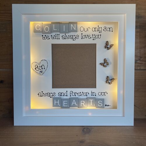 Customised Memorial Photo Frame | LED Memorial Picture Frame | Photo Frame| Heaven quote
