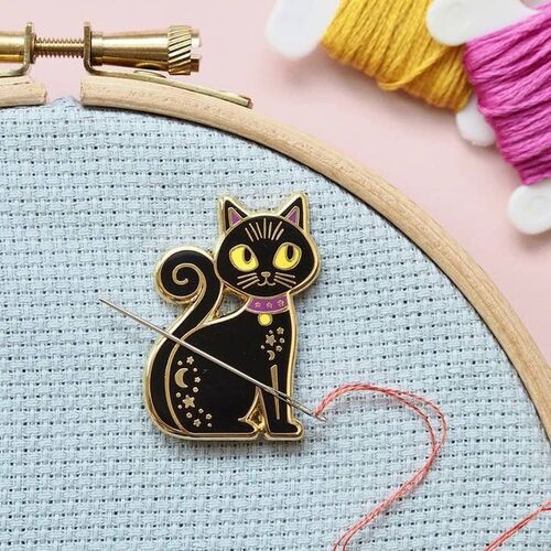 Caterpillar Cross Stitch Black Cat Needle Minder