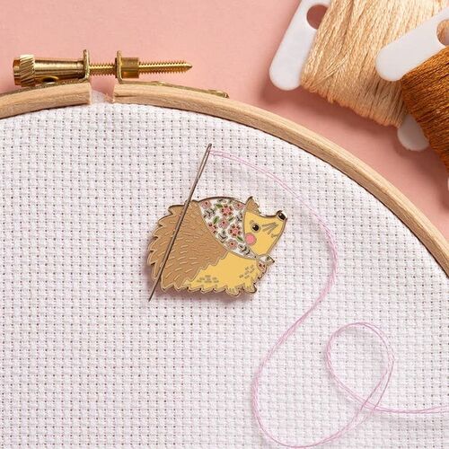 Caterpillar Cross Stitch Hedgehog Needle Minder