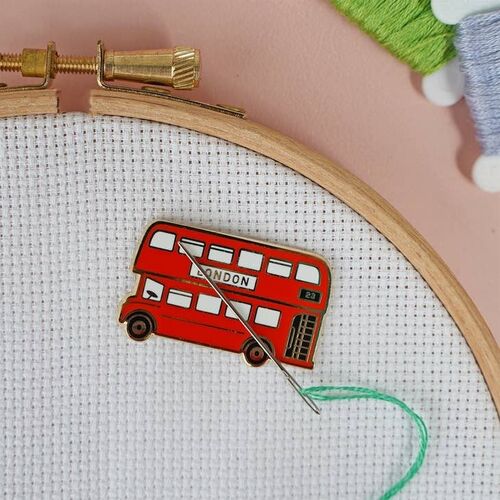 Caterpillar Cross Stitch London Bus Needle Minder