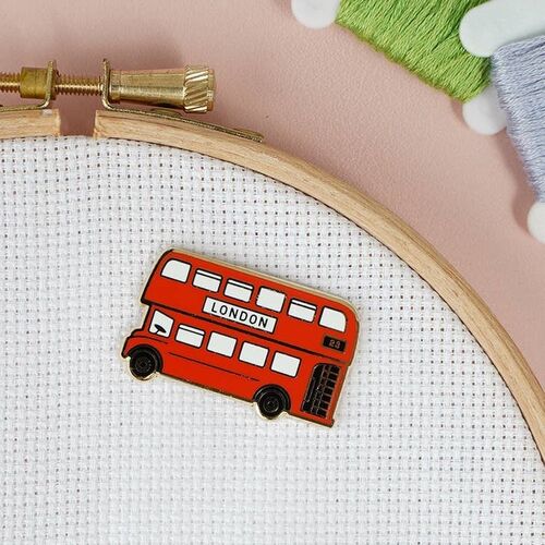 Caterpillar Cross Stitch London Bus Needle Minder