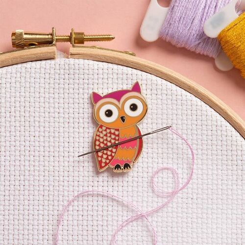 Caterpillar Cross Stitch Owl Needle Minder