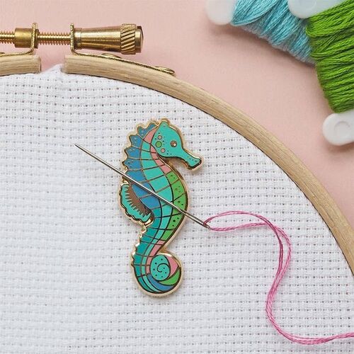 Caterpillar Cross Stitch Seahorse Needle Minder