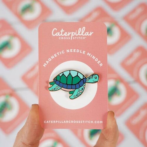 Caterpillar Cross Stitch Turtle Needle Minder
