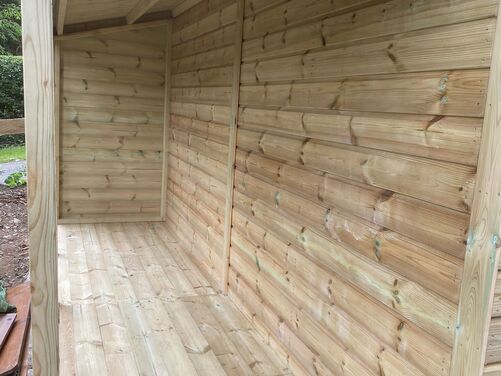 #A015 12x11 Apex Shed with Log Store