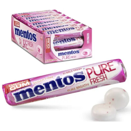 Mentos Pure Fresh Chewing Gum Sugar-free 15.5g or Case of 15.5g x 24