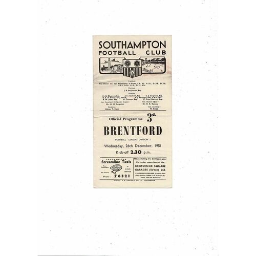 Southampton Home Football Programmes