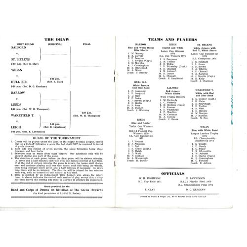 1971 Rugby League Sevens Programme