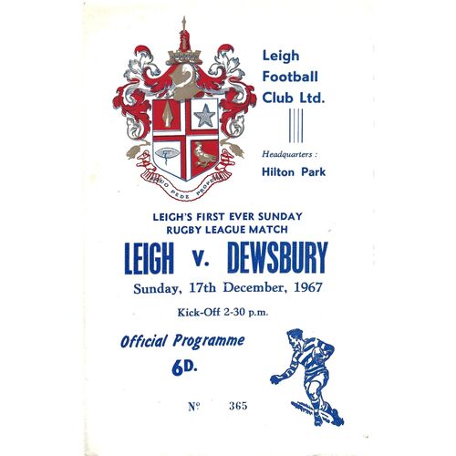 Leigh Home Rugby League Programmes