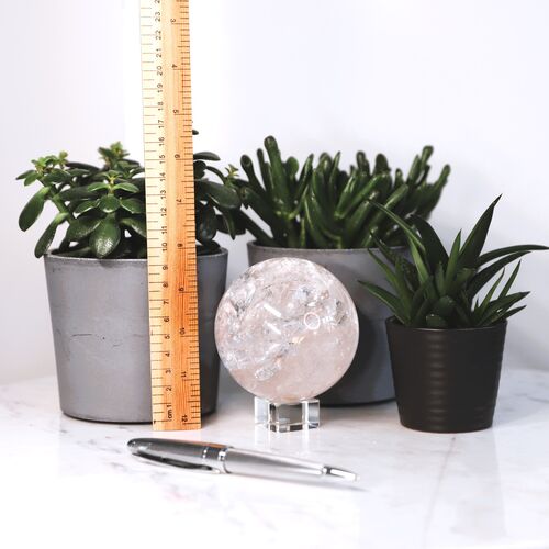 Lemurian quartz sphere