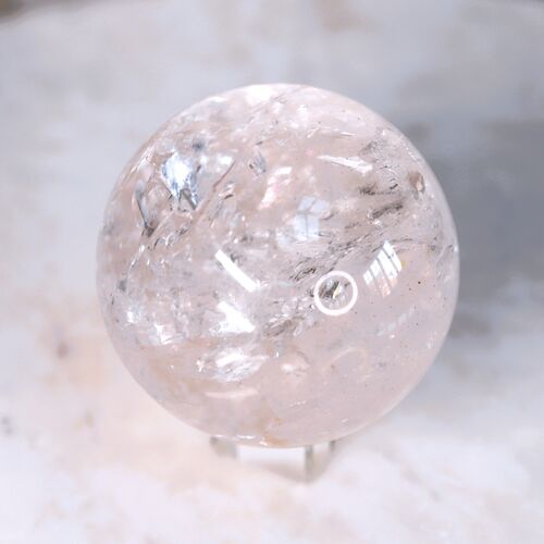 Lemurian quartz sphere