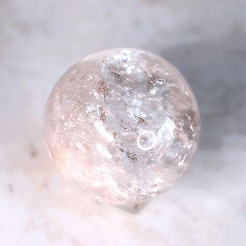 Lemurian quartz sphere