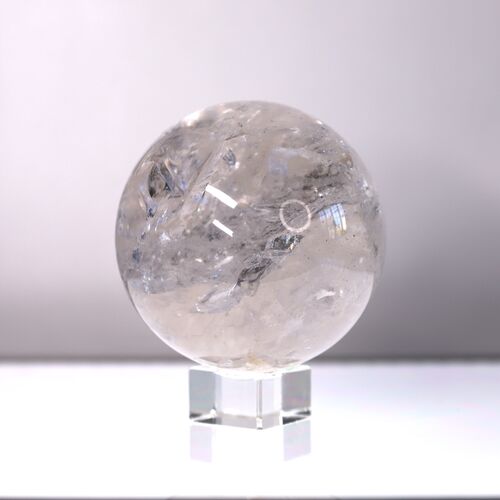 Lemurian quartz sphere