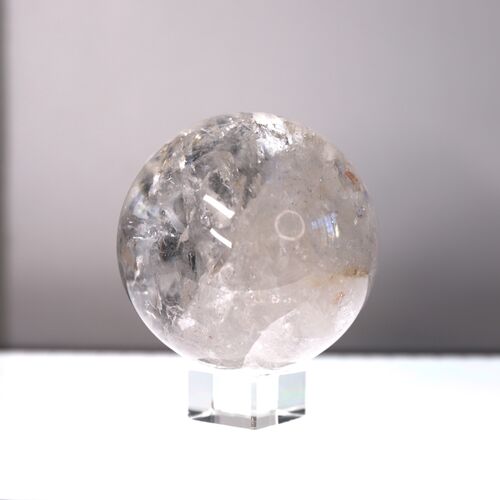 Lemurian quartz sphere