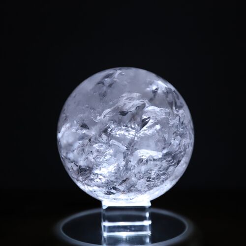 Lemurian quartz sphere