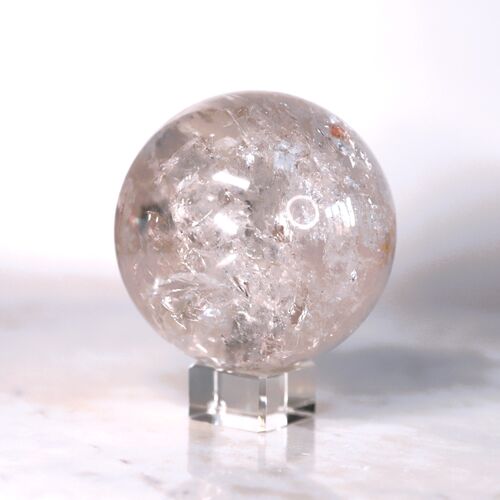 Lemurian quartz sphere