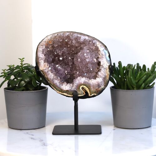 Pink Amethyst Geode Pod