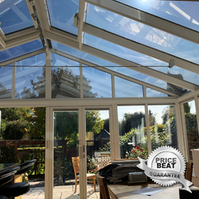 Conservatory Window Film Installed On Glass Roof