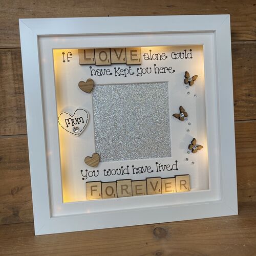 Customised Memorial Photo Frame | LED Memorial Picture Frame | Photo Frame| Heaven quote
