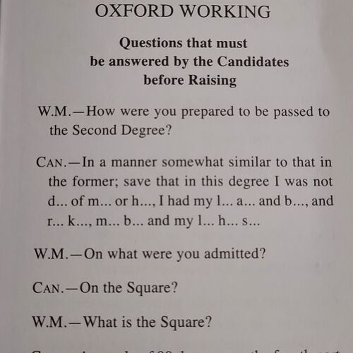 Oxford Ritual  Raising Card