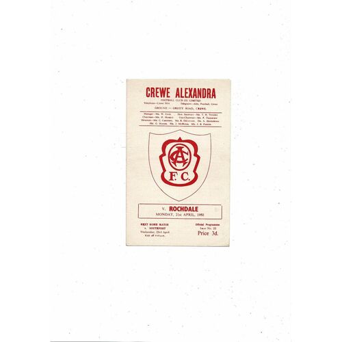 Rochdale Away Football Programmes