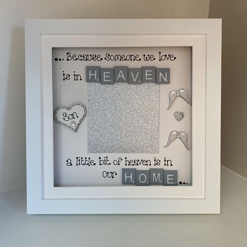 Customised LED Memorial Photo Frame | LED Memorial Picture Frame | Photo Frame with Angel wings