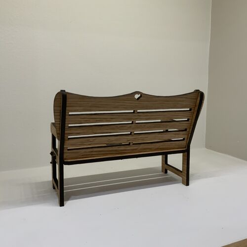Oak Decorative Memorial Bench