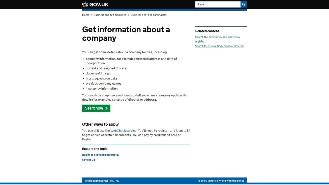 Get company information