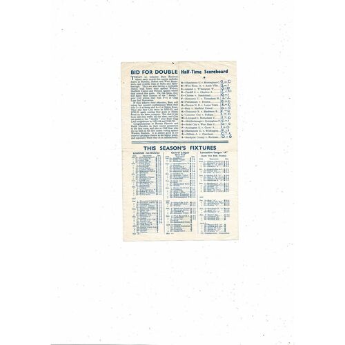 Manchester City v Bury Central League Football Programme 1956/57