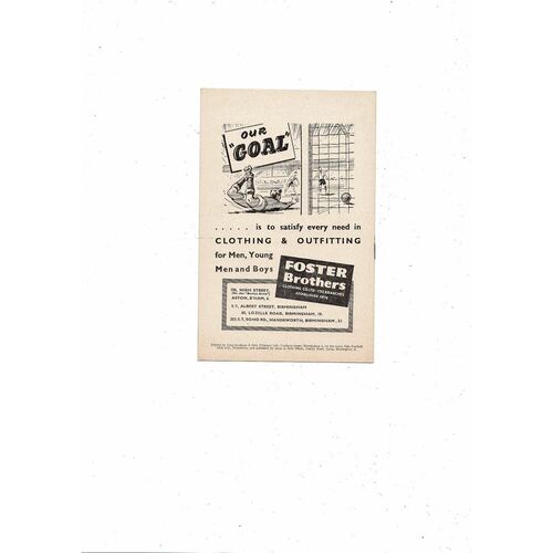 1955/56 Aston Villa v Cardiff City & Sunderland Double Football Programme