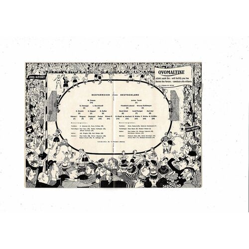 1954 World Cup Semi Final Austria v Germany Football Programme + Insert