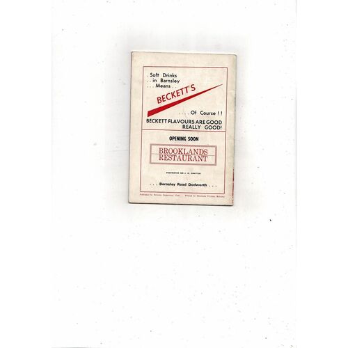 Barnsley Supporters Club Official Football Handbook 1967/68