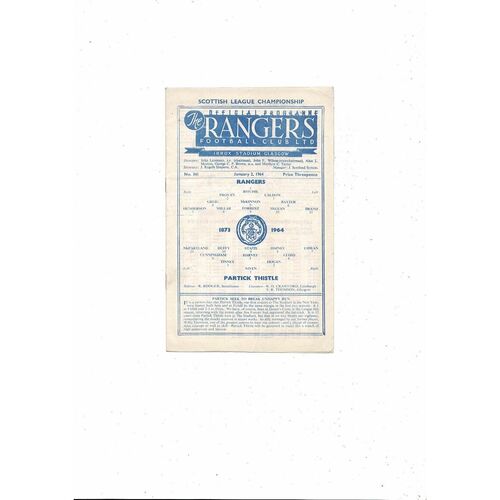Rangers Football Programmes