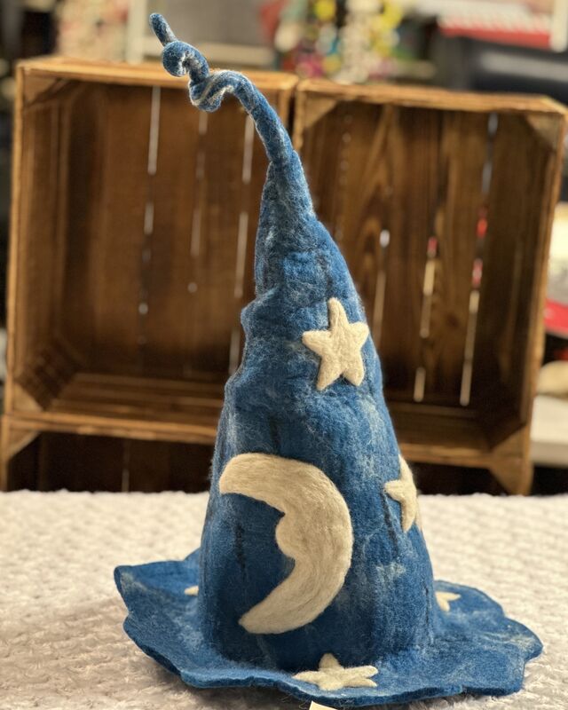Blue wizard hat