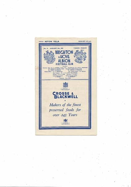 Latest Football Programmes Listed today