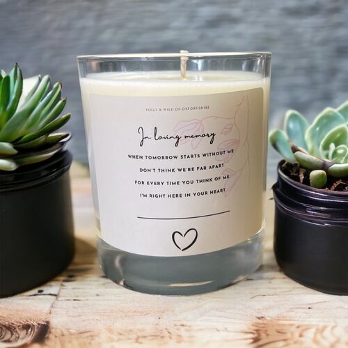 When tomorrow starts without me Memorial candle