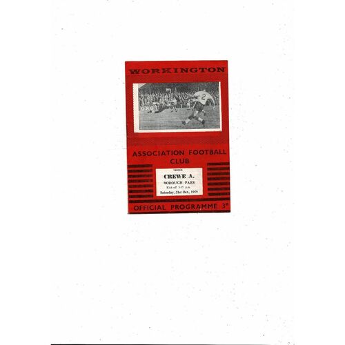 1959/60 Workington v Crewe Alexandra Football Programme