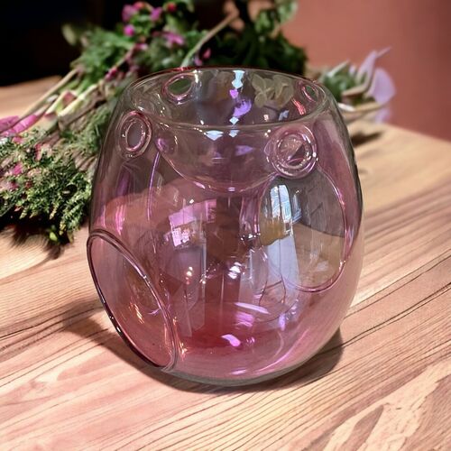 Pearl Pink Glass wax burner